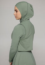 Load image into Gallery viewer, Headcover - Sleeveless Swim-Hijab Top - Olive Green