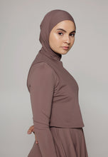 Load image into Gallery viewer, Headcover - Sleeveless - Swim-Hijab Top - Dark Brown