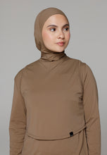 Load image into Gallery viewer, Headcover - Sleeveless - Swim-Hijab Top - Earthy Brown