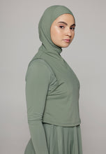 Load image into Gallery viewer, Headcover - Sleeveless Swim-Hijab Top - Olive Green