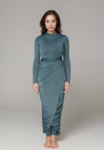 Load image into Gallery viewer, West - Long Swim Skirt - Soft Ocean