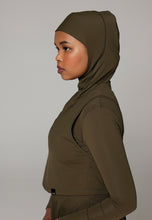 Load image into Gallery viewer, Headcover - Sleeveless - Swim-Hijab Top - Khaki