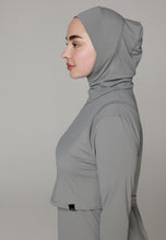 Load image into Gallery viewer, Headcover - Sleeveless - Swim-Hijab Top - Dark Grey