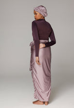 Load image into Gallery viewer, West - Long Swim Skirt - Fig/Glitter Lavender