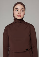 Load image into Gallery viewer, Headcover - Sleeveless - Swim-Hijab Top - Dark Chocolate