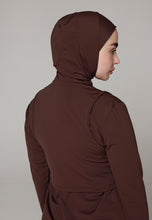 Load image into Gallery viewer, Headcover - Sleeveless - Swim-Hijab Top - Dark Chocolate