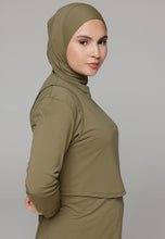 Load image into Gallery viewer, Headcover - Sleeveless - Swim-Hijab Top - Army Green
