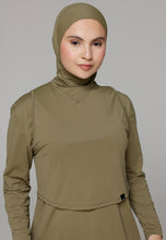 Load image into Gallery viewer, Headcover - Sleeveless - Swim-Hijab Top - Army Green
