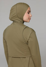 Load image into Gallery viewer, Headcover - Sleeveless - Swim-Hijab Top - Army Green
