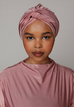 Load image into Gallery viewer, Headcover - Anti - Slip - Swim-turban - Glitter Sahara Blush
