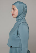 Load image into Gallery viewer, Headcover - Sleeveless - Swim-Hijab Top - Light Ocean
