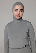 Load image into Gallery viewer, Headcover - Sleeveless - Swim-Hijab Top - Dark Grey
