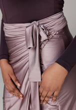 Load image into Gallery viewer, West - Long Swim Skirt - Fig/Glitter Lavender

