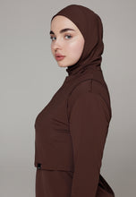 Load image into Gallery viewer, Headcover - Sleeveless - Swim-Hijab Top - Dark Chocolate
