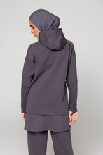 Load image into Gallery viewer, Activewear - Oversized - Hijab-Hoodie - Dark Grey
