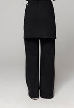 Load image into Gallery viewer, Activewear - Attached Skirt - Wide trouser - Black

